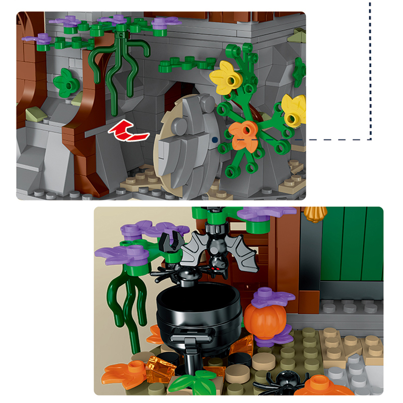 【Pre-Sale】Mork 033011 Medieval The Witch House Building Blocks 1964±pcs Bricks Model From China