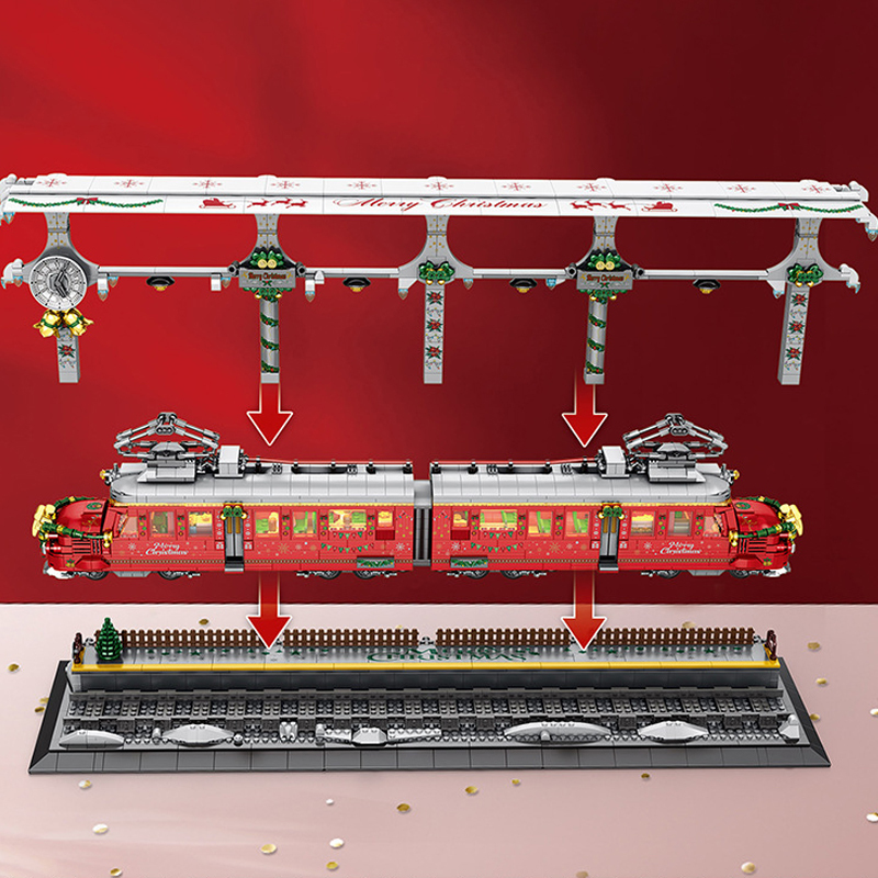 【Pre-Sale】Reobrix 66034 Christmas Train Building Blocks 2822±pcs Bricks Model From China