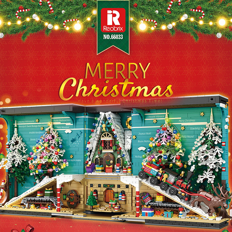 【Pre-Sale】Reobrix 66033 Christmas Bookstand Building Blocks 3206±pcs Bricks Model From China