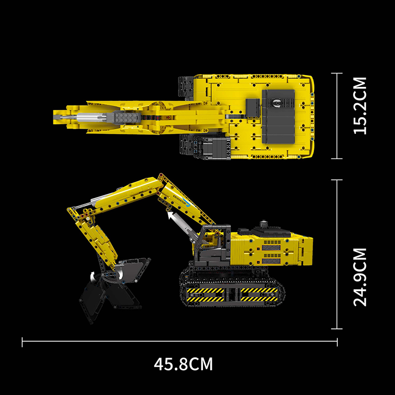 【With Motor】Mouldking 15061  Technic Mechanical Digger Building Blocks （±）pcs+Bricks Model From China