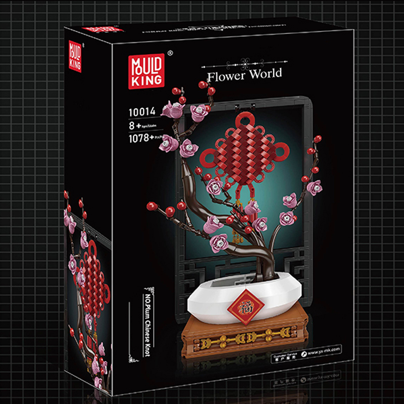 Mouldking 10014 Botanical Collection Plum Chinese Knot Building Blocks 1087±pcs Bricks Model From China