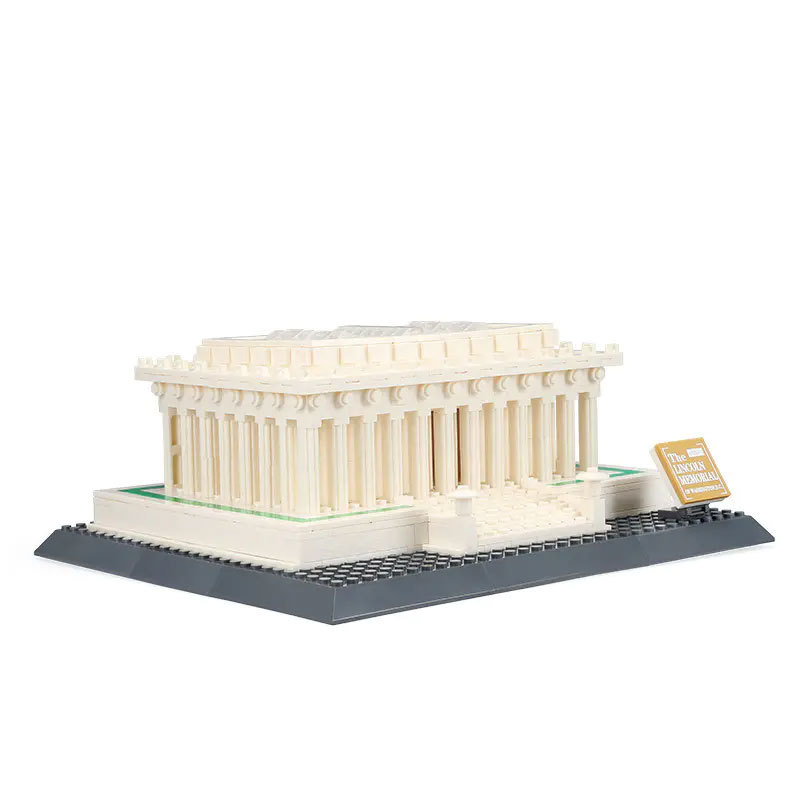 WANGE 4216 Creator Expert Architecture Lincoln Memorial-Washington D.C America Modular Building Blocks 979pcs Bricks Toys From China