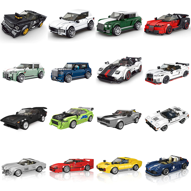 【With Display Box】Mould King Model Car Super Racers Speed Champions Building Blocks Bricks Model From China