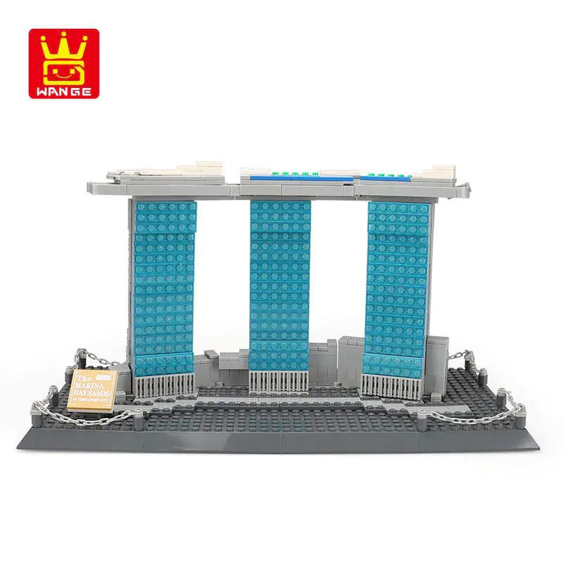 WANGE 4217 Creator Expert Architecture Marina Bay Sands Singapore Modular Building Blocks 881pcs Bricks Toys From China