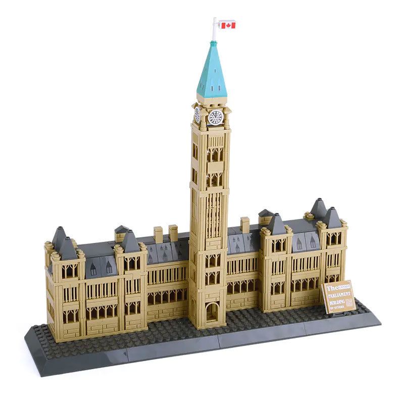 WANGE 4221 Creator Expert Architecture Parliament Buildings-Ottawa Canada Modular Building Blocks 608±pcs Bricks Toys From China