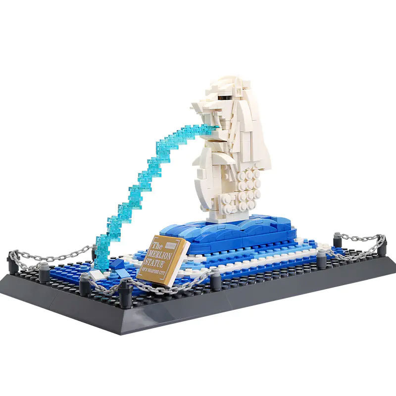 WANGE 4218 Creator Expert Architecture The Merlion Statye Singapore Modular Building Blocks 503p±pcs Bricks Toys From China