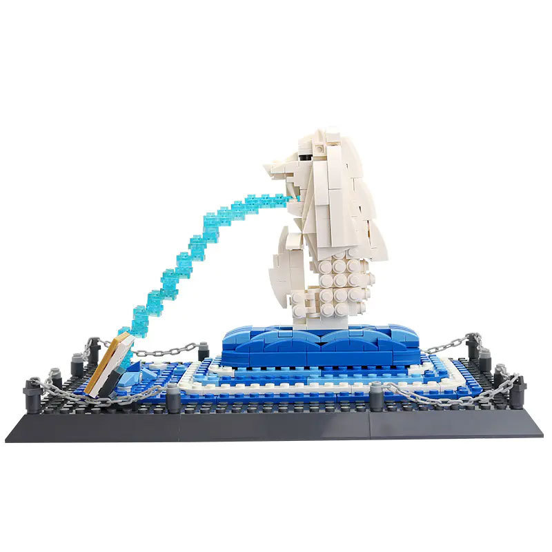 WANGE 4218 Creator Expert Architecture The Merlion Statye Singapore Modular Building Blocks 503p±pcs Bricks Toys From China