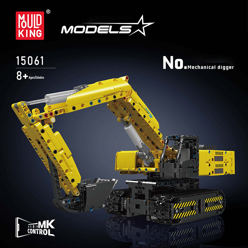 【With Motor】Mouldking 15061  Technic Mechanical Digger Building Blocks （±）pcs+Bricks Model From China