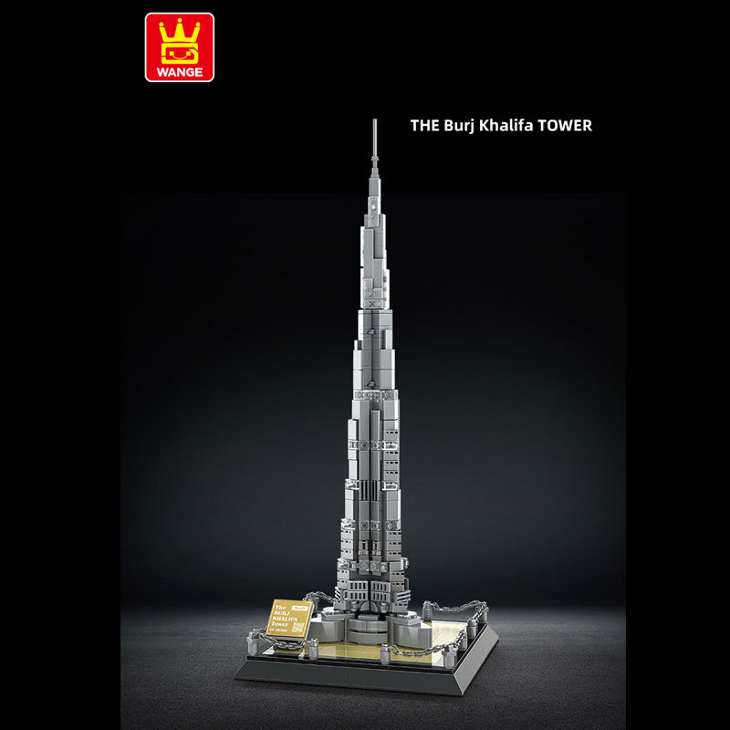 WANGE 4222 Creator Expert Architecture Burj Khalifa Dubai Modular Building Blocks 555pcs Bricks Toys From China