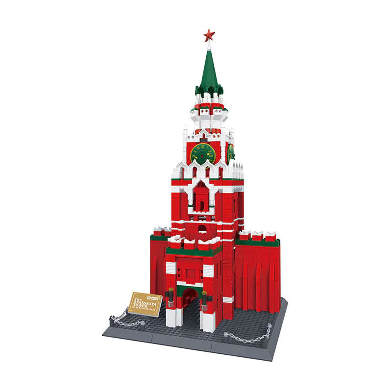 Wange 5219 Creator Expert Architecture The Spasskaya Tower of Moscow Kremlin Modular Building Blocks 1048pcs Bricks Toys From China