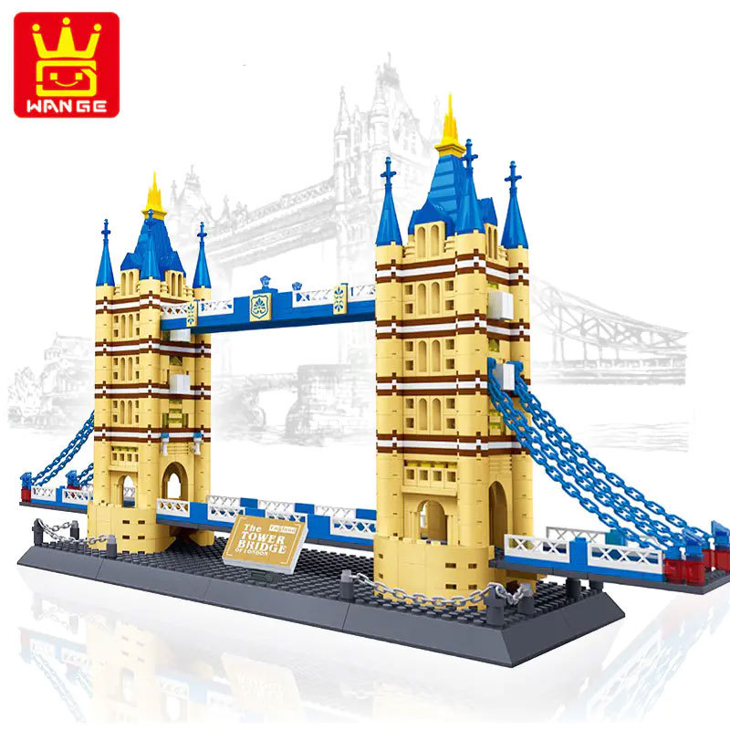 Wange 5215 Creator Expert Architecture Tower Bridge-London,England Modular Building Blocks 103±pcs Bricks Toys From China