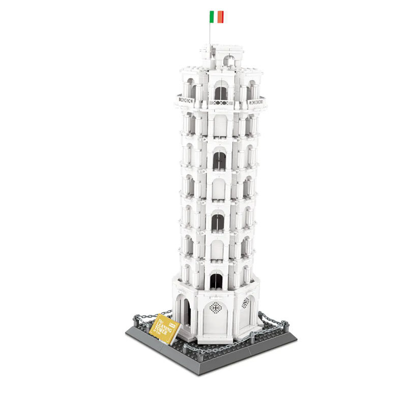Wange 5214 Creator Expert Architecture The Leaning Tower of Pisa,Italy Modular Building Blocks 1392pcs Bricks Toys From China