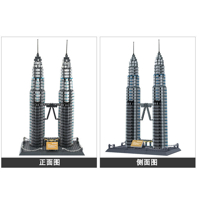 Wange 5213 Creator Expert Architecture Petronas Twin Tower Modular Building Blocks 1175±pcs Bricks Toys From China