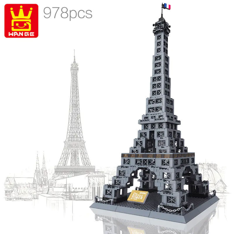 Wange 5217 Creator Expert Architecture The Eiffel Tower of Paris Modular Building Blocks 978±pcs Bricks Toys From China