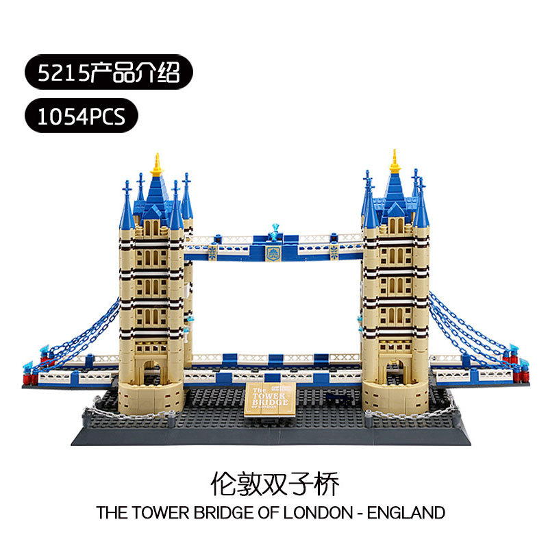 Wange 5215 Creator Expert Architecture Tower Bridge-London,England Modular Building Blocks 103±pcs Bricks Toys From China