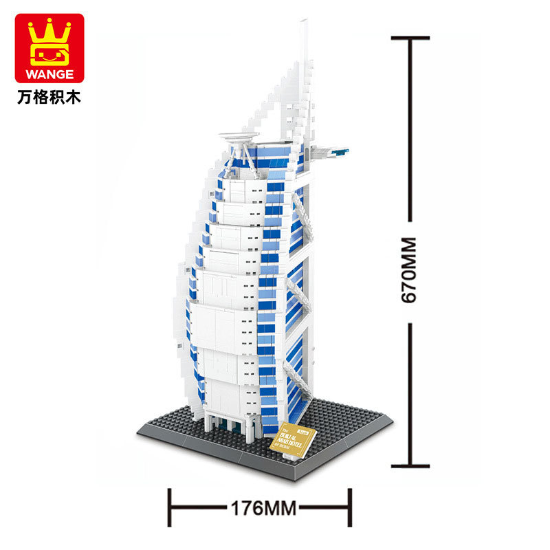Wange 5220 Creator Expert Architecture Burjal Arab Hotel-Dubai The United Arab Emirates Modular Building Blocks 1307pcs Bricks Toys From China