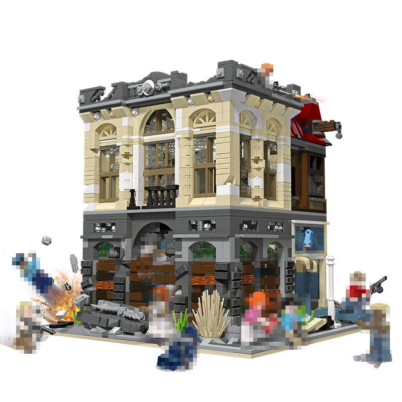 JIESTAR 89102 Creator Street View Architecture MOC Brick Bank Apocalypse Version Building Blocks 2835pcs Bricks Toys For Kids Gifts From China