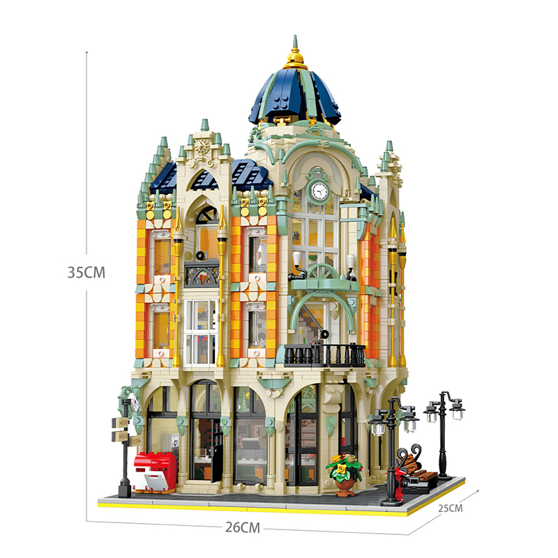 JIESTAR 89111 Corner Post Office Modular Buildings Building Blocks 4226±pcs Bricks Toys Model Form China