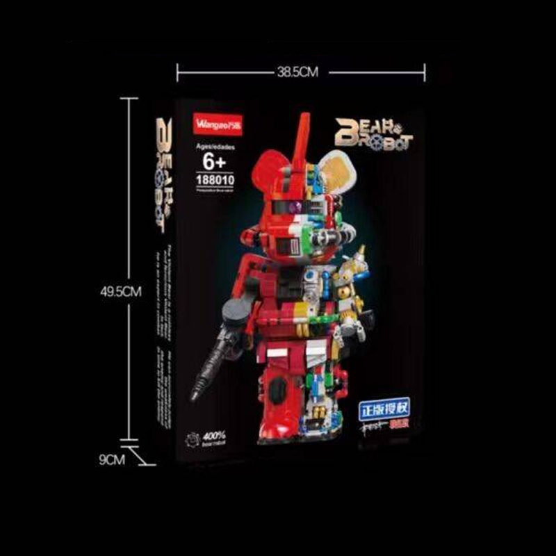 WANGAO 188010 Violent Bear 400% Zagu Bear Robot Building Blocks ± pcs Bricks Toys Model From China
