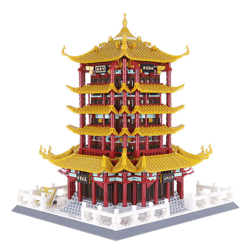 Wange 6214 Creator Expert Architecture Yellow Crane Tower-Wuhan China Modular Building Blocks 2104pcs Bricks Toys From China