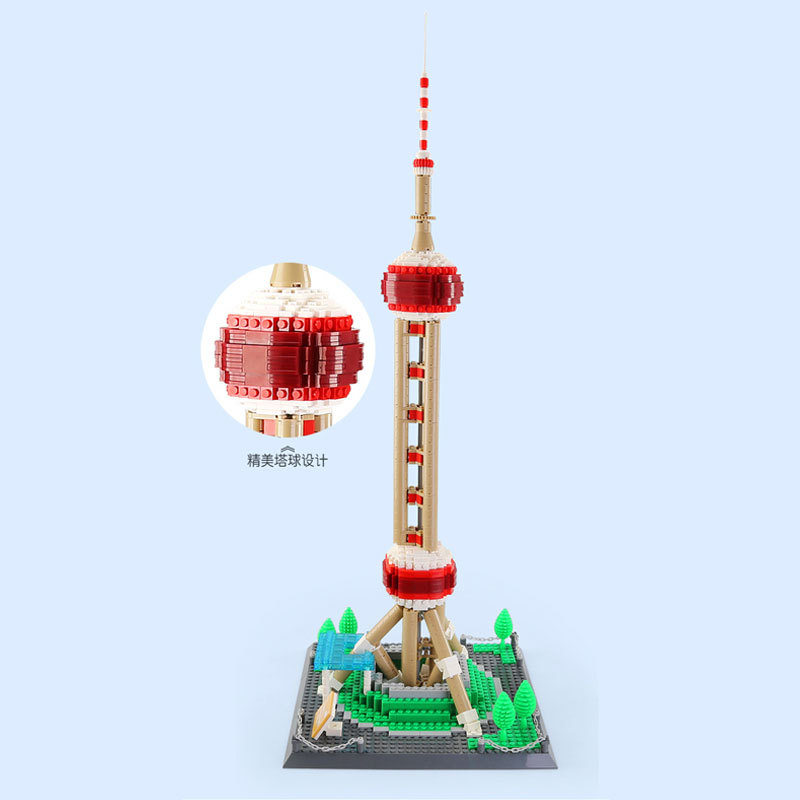 Wange 5224 Creator Expert Architecture Oriental Pearl Tower-Shanghai China Modular Building Blocks 1109pcs Bricks Toys From China