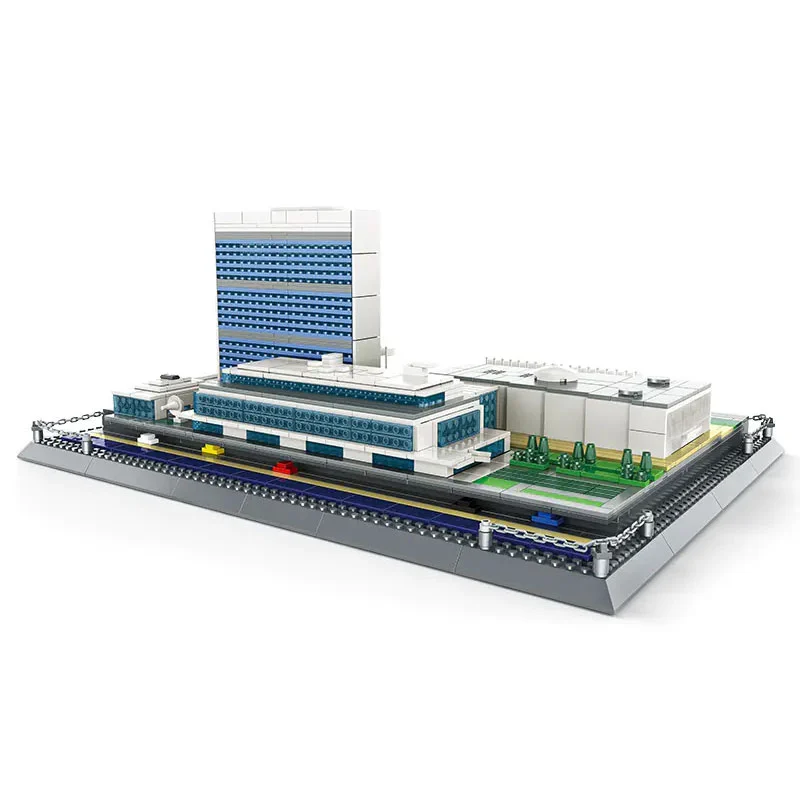 Wange 6219 Creator Expert Architecture United Nations Headquarters New York America Modular Building Blocks 1597pcs Bricks Toys From China