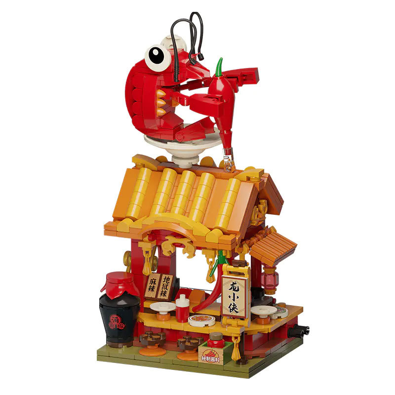 Pantasy 56005 Food Street Series Crayfish Shop Building Blocks 392±pcs Bricks Toys Model From China