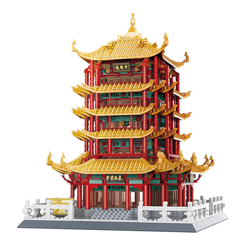 Wange 6214 Creator Expert Architecture Yellow Crane Tower-Wuhan China Modular Building Blocks 2104pcs Bricks Toys From China