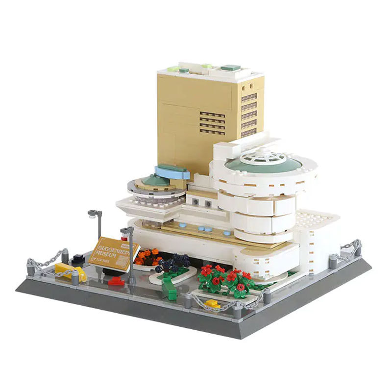 Wange 5242 Creator Expert Architecture Guggenheim Museum-New York America Modular Building Blocks 902pcs Bricks Toys From China