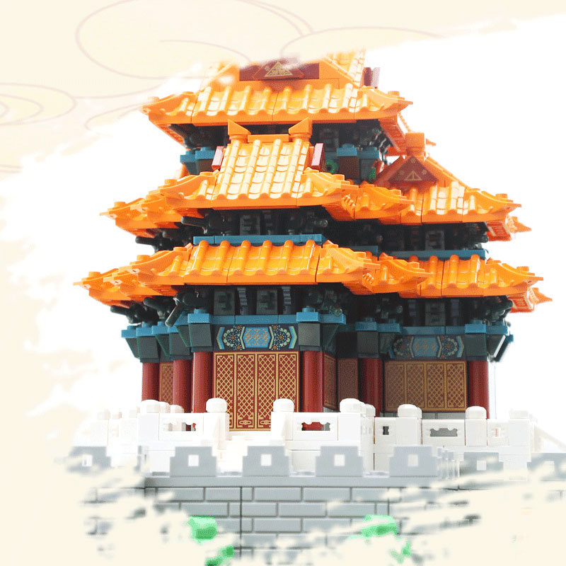 Wange 5239 Creator Expert Architecture Turret of Palace Museum-Beijing China Modular Building Blocks 1252pcs Bricks Toys From China