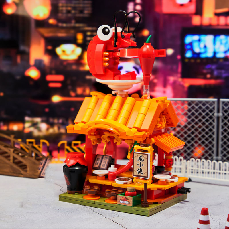 Pantasy 56005 Food Street Series Crayfish Shop Building Blocks 392±pcs Bricks Toys Model From China