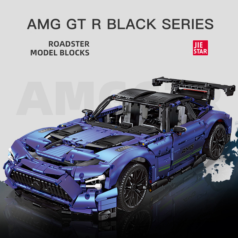 JIESTAR 92025 AMG GT R Black Series Technic Buliding Blocks 2539±pcs Bricks Toys Model Form China