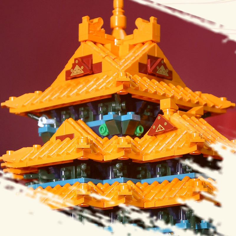 Wange 5239 Creator Expert Architecture Turret of Palace Museum-Beijing China Modular Building Blocks 1252pcs Bricks Toys From China