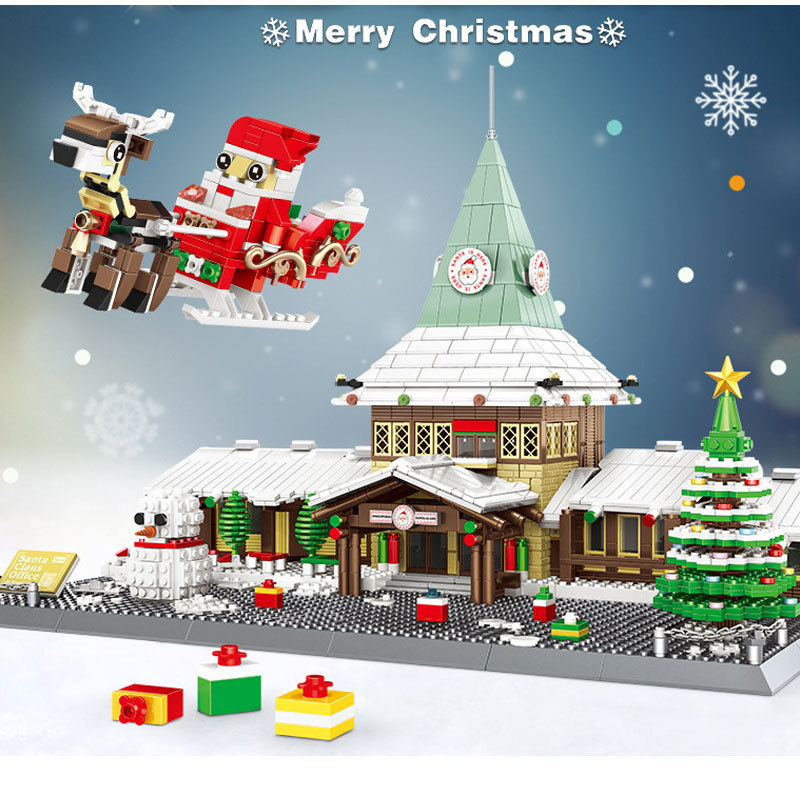 Wange 6218 Creator Expert Architecture Santa Claus office-Rovaniemi Finland Modular Building Blocks 902pcs Bricks Toys From China