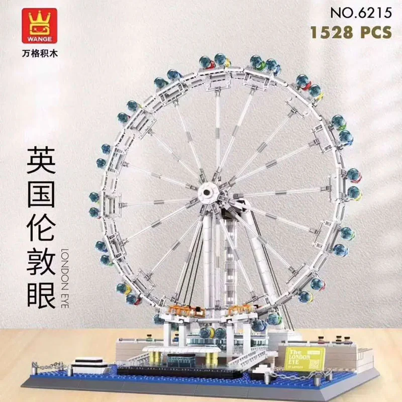 Wange 6215 Creator Expert Architecture London Eye-London England Modular Building Blocks 1528pcs Bricks Toys From China