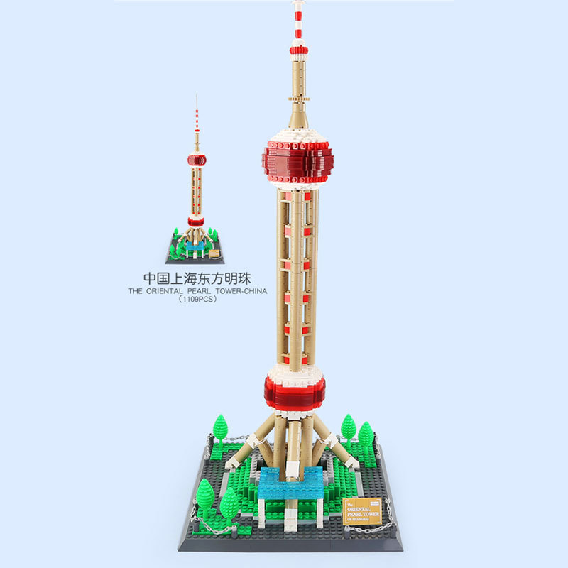 Wange 5224 Creator Expert Architecture Oriental Pearl Tower-Shanghai China Modular Building Blocks 1109pcs Bricks Toys From China