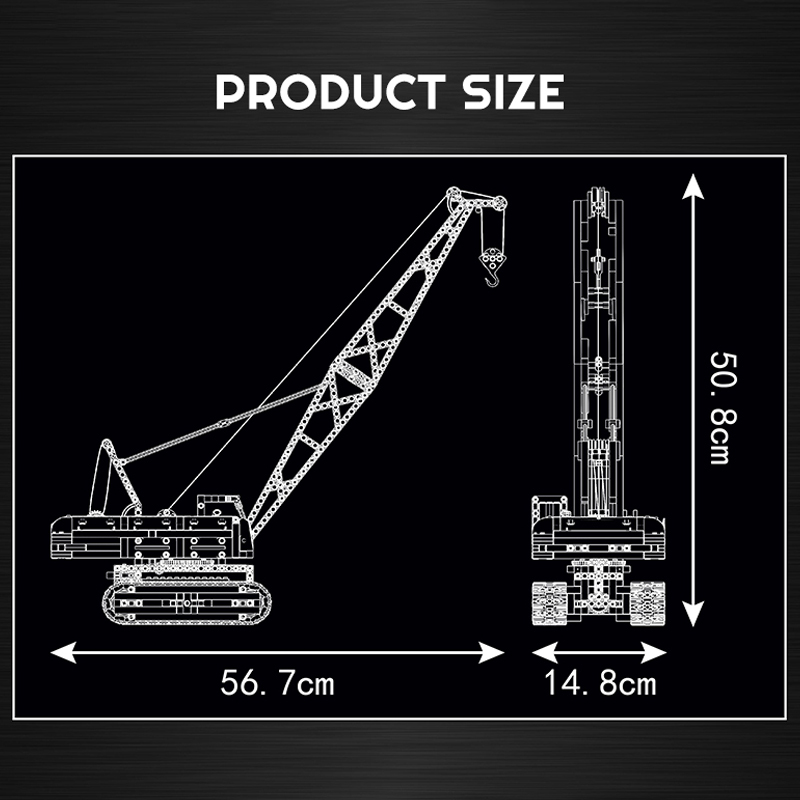 Mould King 15069 Crawler Crane Creator Expert Buliding Blocks 1292±pcs Bricks Toys Model Form China