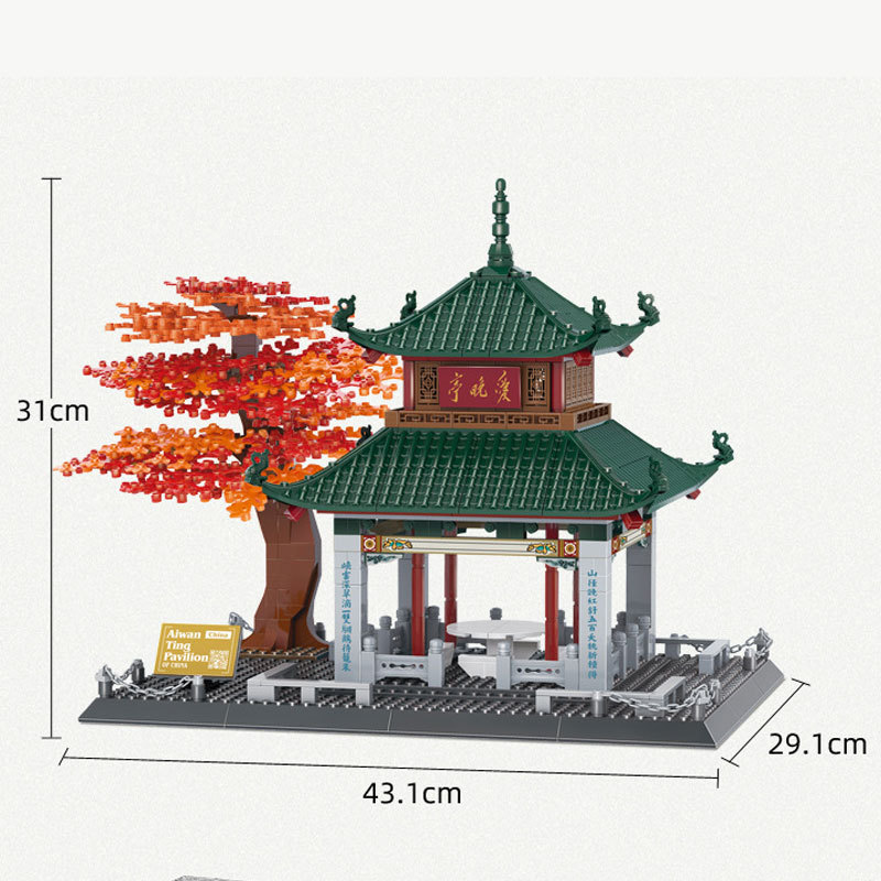 Wange 5230 Creator Expert Architecture Aiwan Ting Pavilion-Hunan China Modular Building Blocks 987±pcs Bricks Toys From China