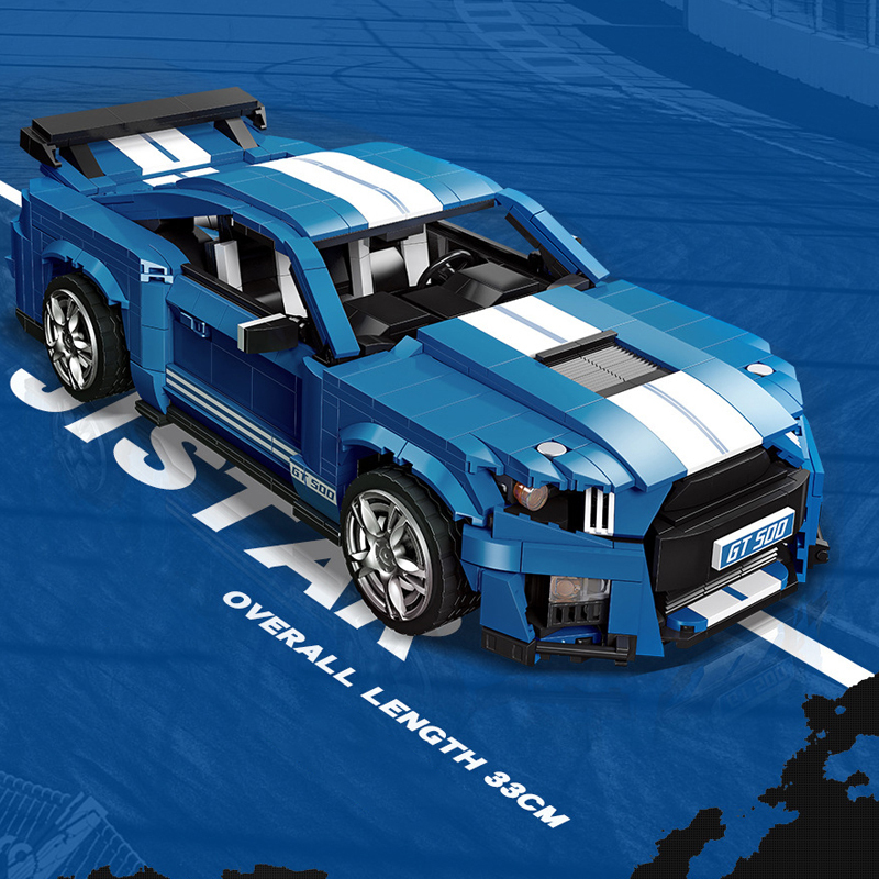 JIESTAR 92022 Mustang Shelby GT500 Technic Buliding Blocks 1494±pcs Bricks Toys Model Form China