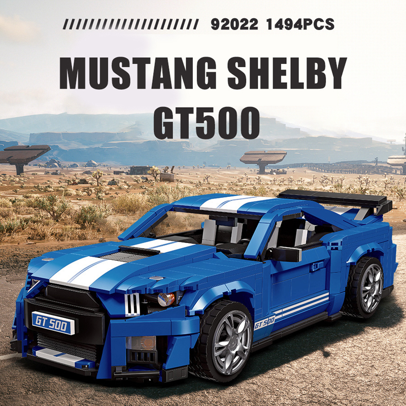 JIESTAR 92022 Mustang Shelby GT500 Technic Buliding Blocks 1494±pcs Bricks Toys Model Form China