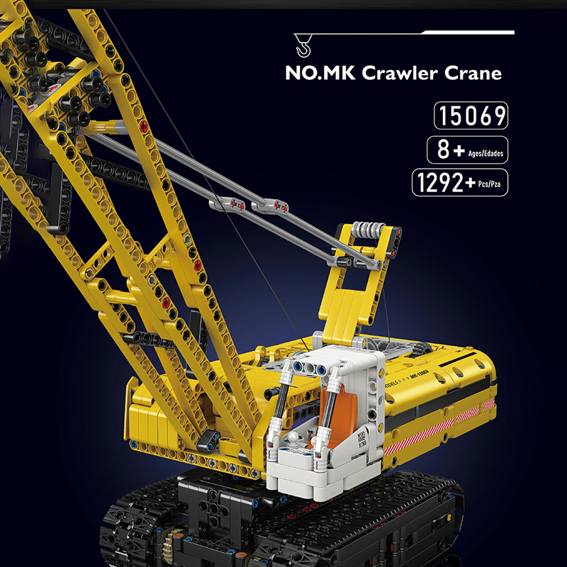 Mould King 15069 Crawler Crane Creator Expert Buliding Blocks 1292±pcs Bricks Toys Model Form China