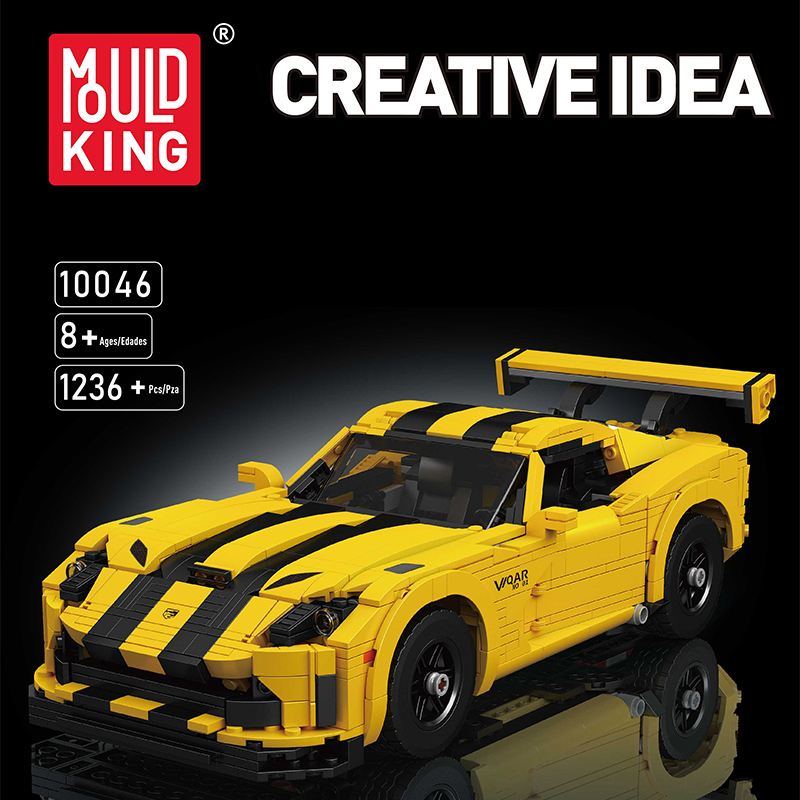 Mould King 10046 Dodge Viper Creator Expert Buliding Blocks 1236±pcs Bricks Toys Model Form China