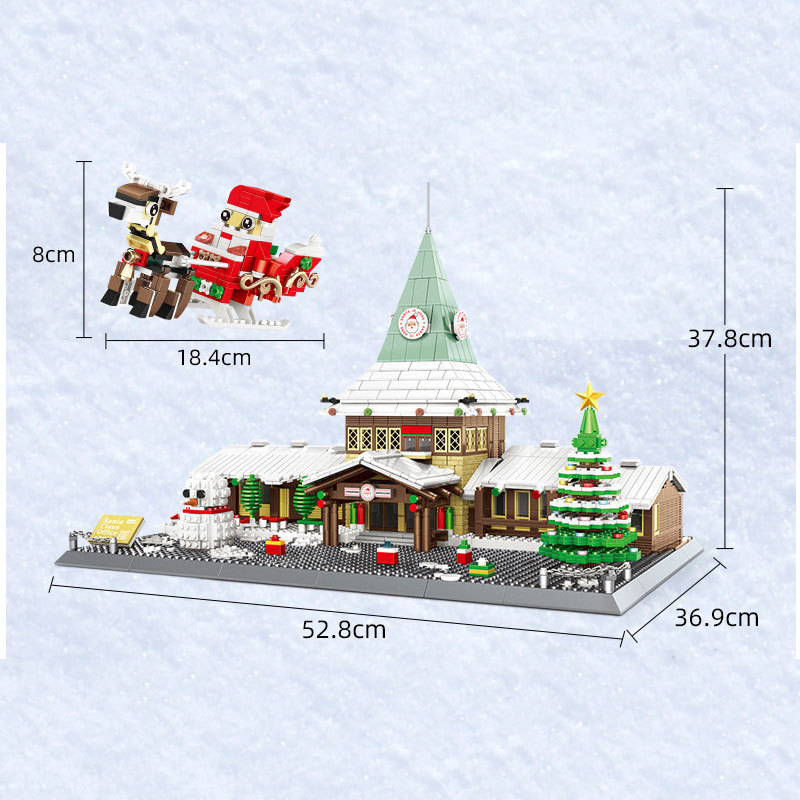 Wange 6218 Creator Expert Architecture Santa Claus office-Rovaniemi Finland Modular Building Blocks 902pcs Bricks Toys From China