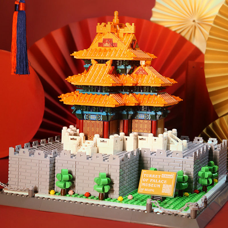 Wange 5239 Creator Expert Architecture Turret of Palace Museum-Beijing China Modular Building Blocks 1252pcs Bricks Toys From China