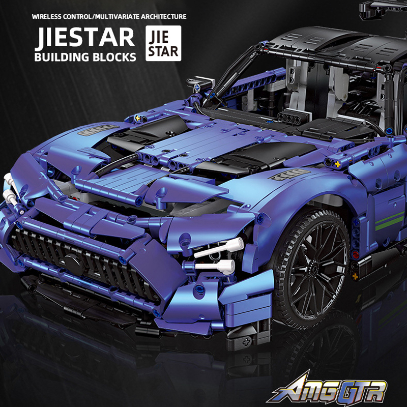 JIESTAR 92025 AMG GT R Black Series Technic Buliding Blocks 2539±pcs Bricks Toys Model Form China