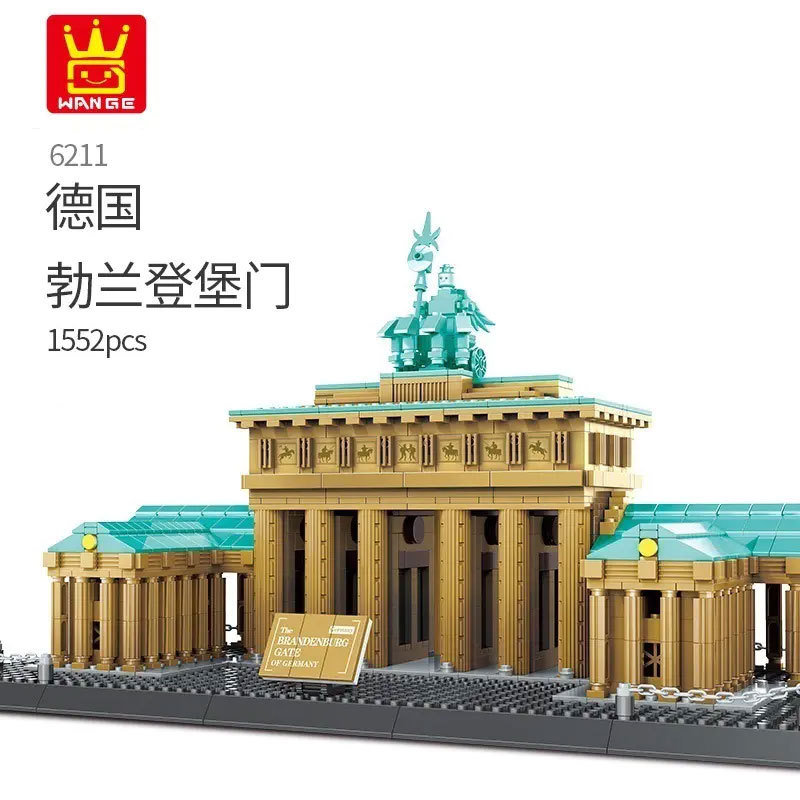 Wange 6211 Creator Expert Architecture Brandenburg Gate-Berlin Germany Modular Building Blocks 1552pcs Bricks Toys From China