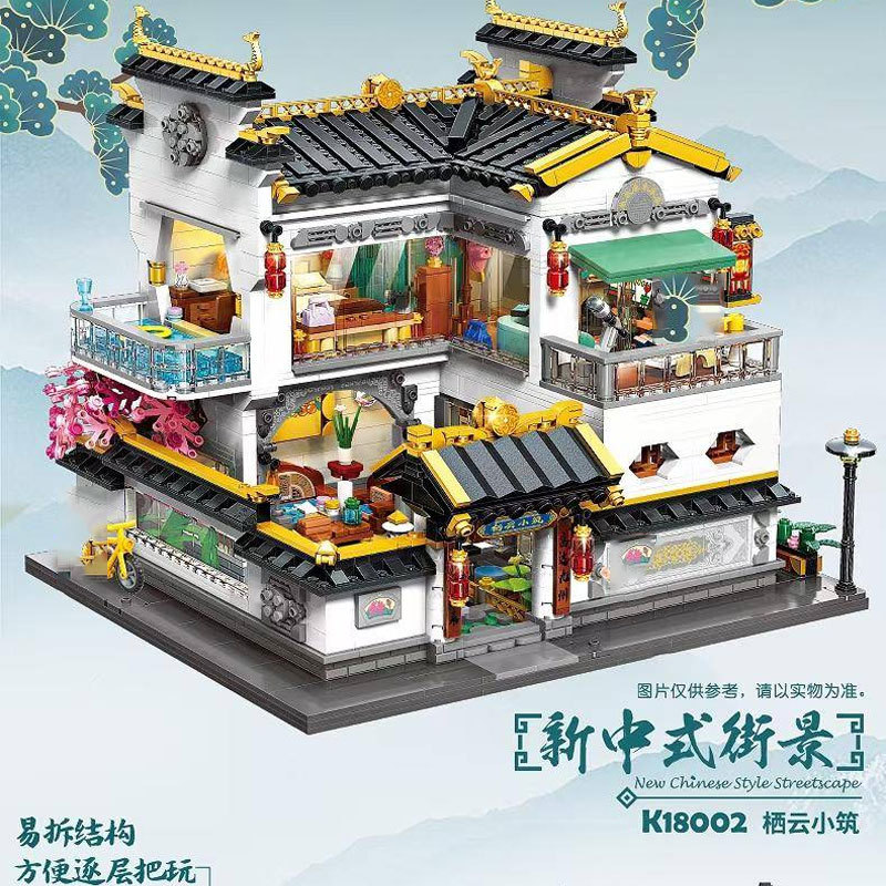 Keeppley K18002 Creator Expert Series New Chinese Style Streetscape Building Blocks 2826±pcs Bricks Toys Model From China