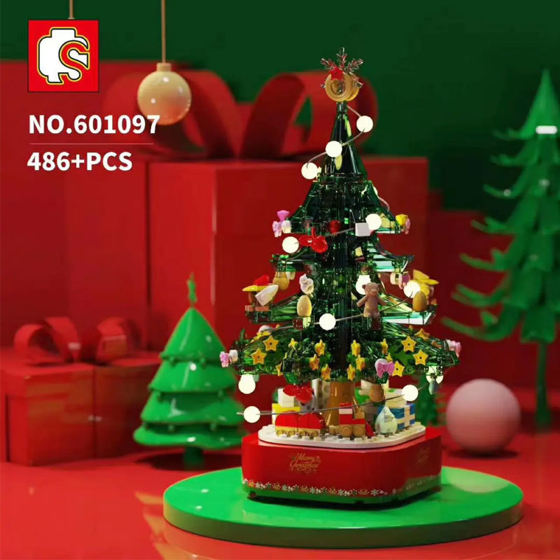 SEMBO 601097 Creator Christmas Tree Building Blocks 486±pcs+Bricks Toys Model From China