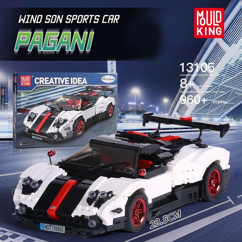 Mould King 13105 Creaative Idea：Pagani Zonda Cinque Roadster Racers