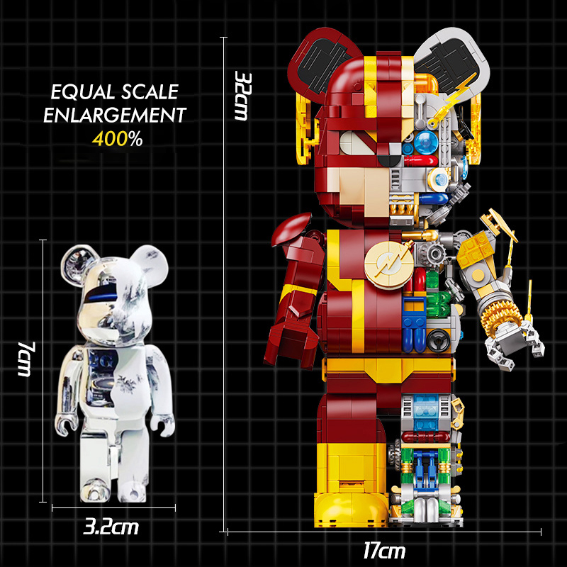 WANGAO 188012 The Flash Semi-Mechanical Bear Brick